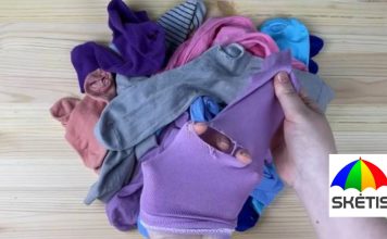 Neišmeskite kiaurų ir vienišų kojinių! Fantastiški greiti darbeliai