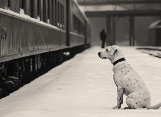 Šuo nebuvo įleistas į traukinį. Ir ištikimas draugas liko laukti ant perono…