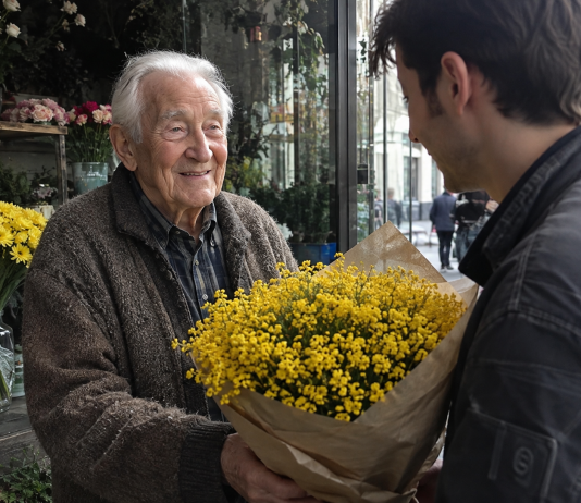 Gėlių pardavėja pašaipiai sviedė senoliui suvytusią gėlę už penkis eurus — bet tai, kas nutiko vėliau, privertė ją nuleisti akis iš gėdos…