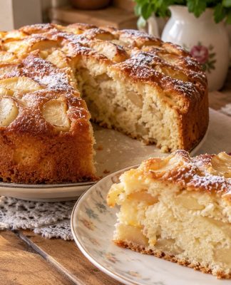 Švelni šarlotė su varške ir obuoliais: daug įdaro, minkšta tešla ir cinamono aromatas